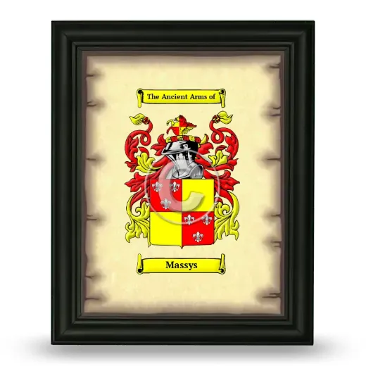 Massys Coat of Arms Framed - Black