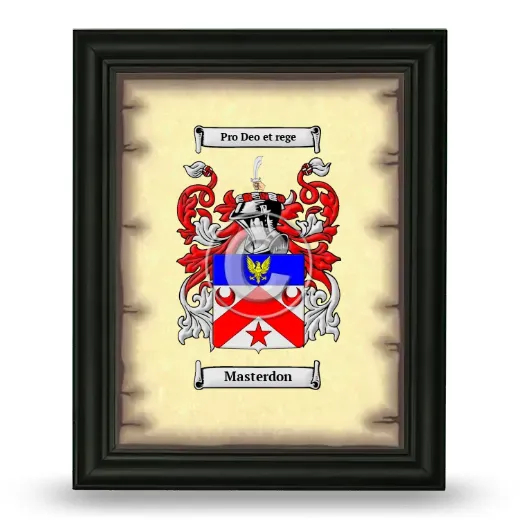 Masterdon Coat of Arms Framed - Black