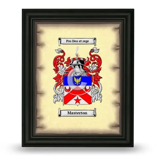 Masterton Coat of Arms Framed - Black