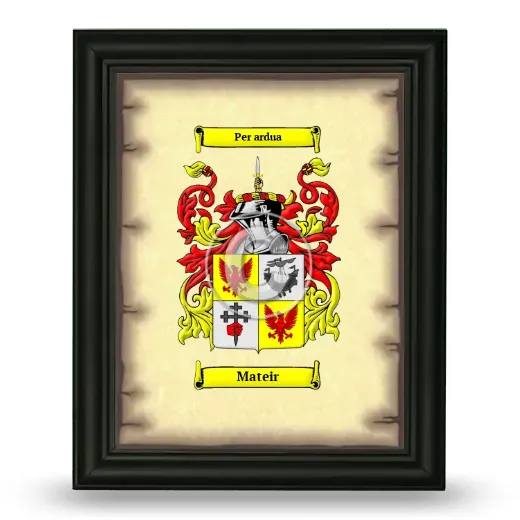 Mateir Coat of Arms Framed - Black