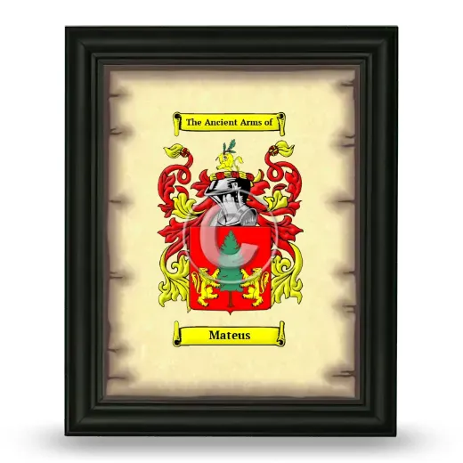 Mateus Coat of Arms Framed - Black