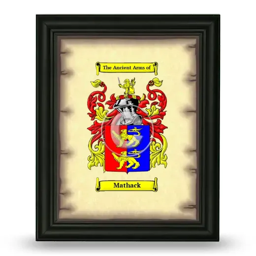 Mathack Coat of Arms Framed - Black