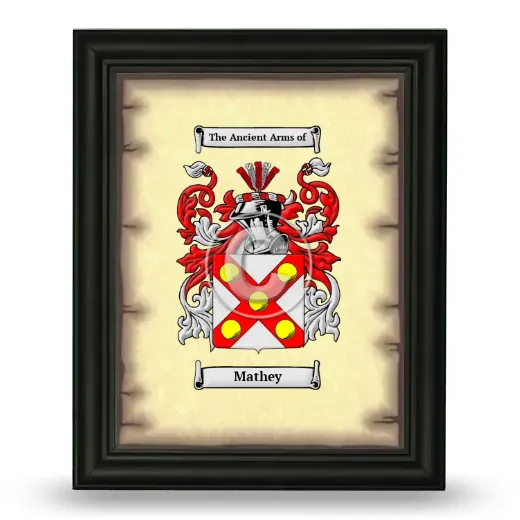 Mathey Coat of Arms Framed - Black