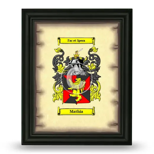Mathia Coat of Arms Framed - Black