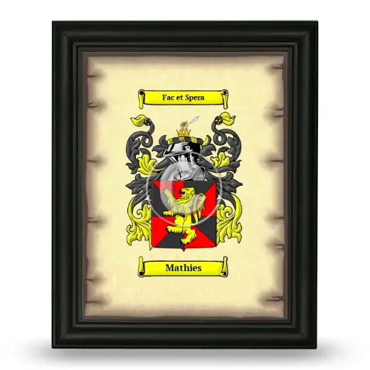 Mathies Coat of Arms Framed - Black