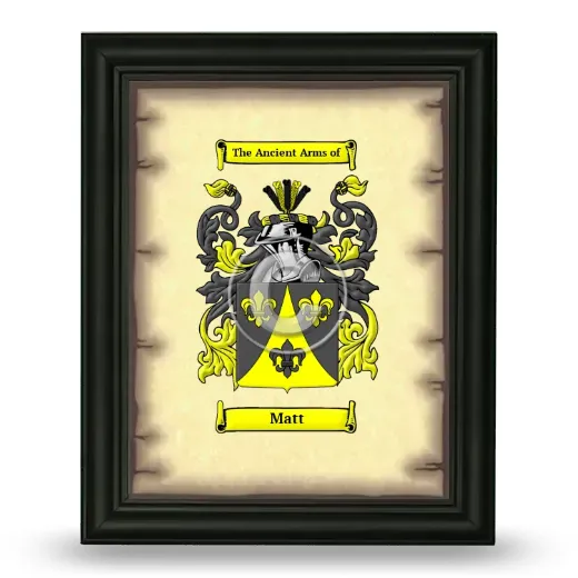 Matt Coat of Arms Framed - Black