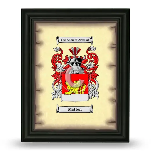 Matten Coat of Arms Framed - Black