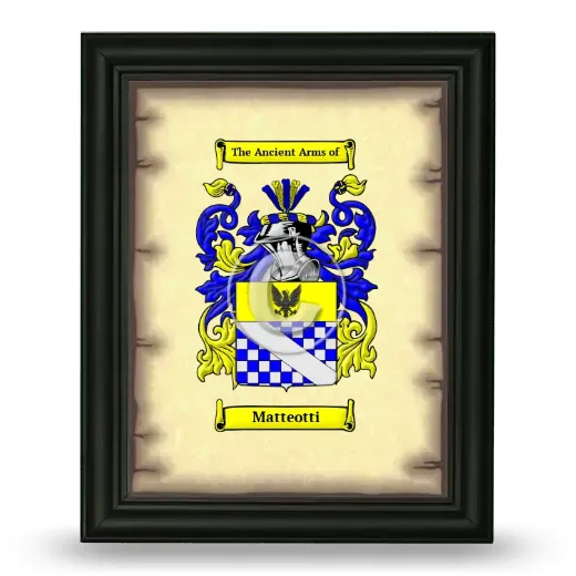 Matteotti Coat of Arms Framed - Black