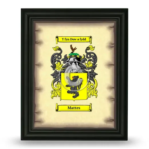 Mattes Coat of Arms Framed - Black