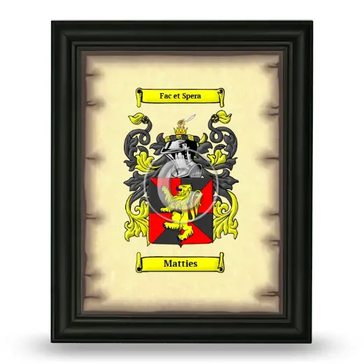 Matties Coat of Arms Framed - Black