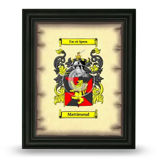 Mattiesend Coat of Arms Framed - Black
