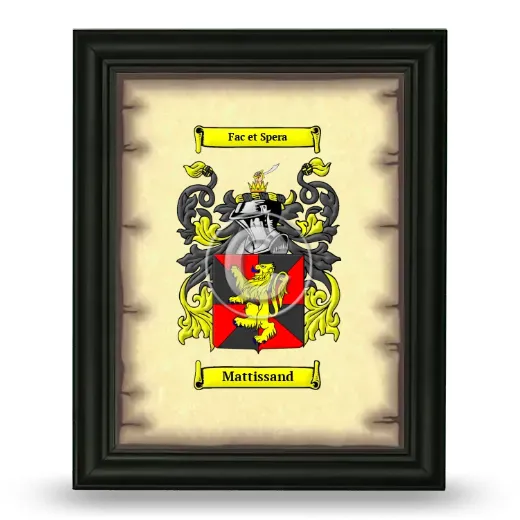 Mattissand Coat of Arms Framed - Black