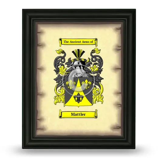 Mattler Coat of Arms Framed - Black