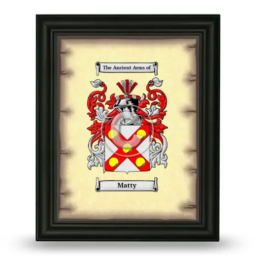 Matty Coat of Arms Framed - Black