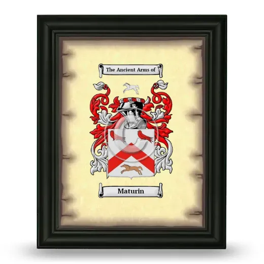 Maturin Coat of Arms Framed - Black