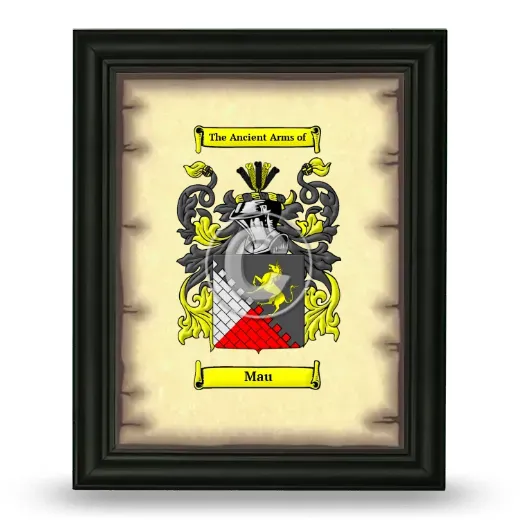 Mau Coat of Arms Framed - Black
