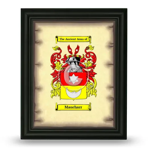 Maucharr Coat of Arms Framed - Black