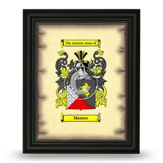 Mauers Coat of Arms Framed - Black