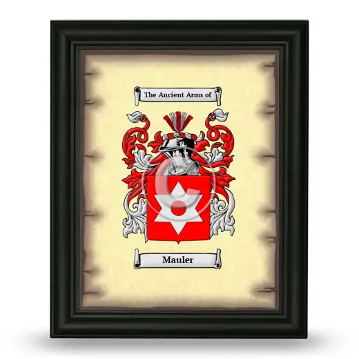 Mauler Coat of Arms Framed - Black