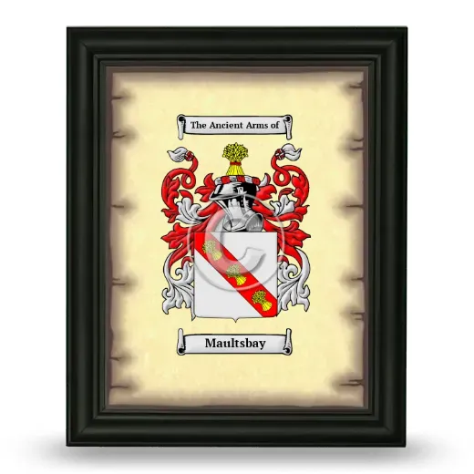 Maultsbay Coat of Arms Framed - Black