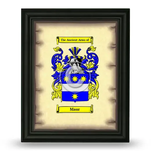 Maur Coat of Arms Framed - Black