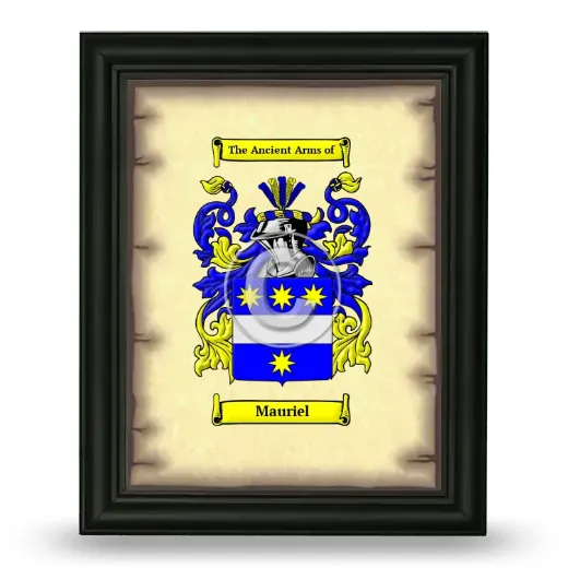 Mauriel Coat of Arms Framed - Black