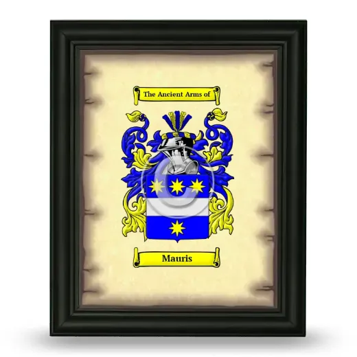 Mauris Coat of Arms Framed - Black