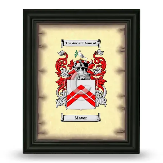 Maver Coat of Arms Framed - Black