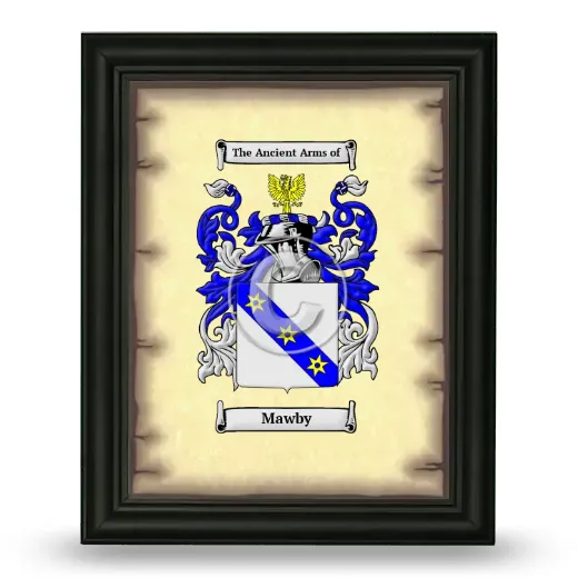 Mawby Coat of Arms Framed - Black