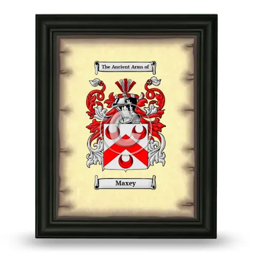 Maxey Coat of Arms Framed - Black