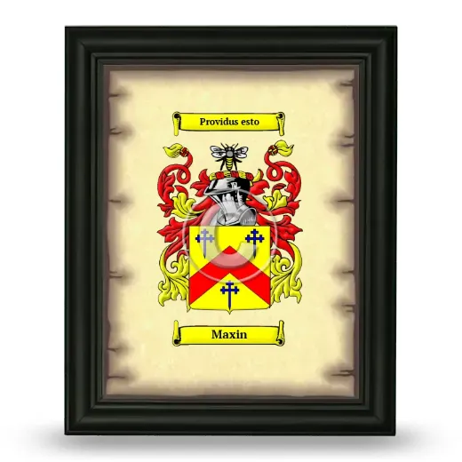 Maxin Coat of Arms Framed - Black