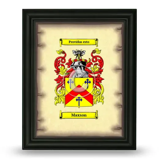 Maxson Coat of Arms Framed - Black