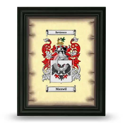 Maxwil Coat of Arms Framed - Black
