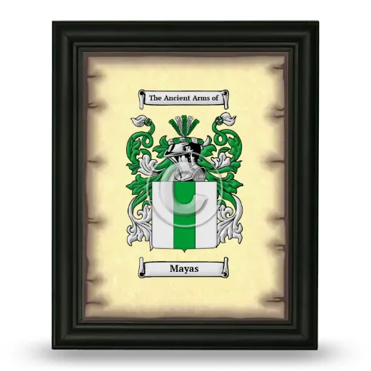 Mayas Coat of Arms Framed - Black