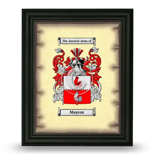 Maycox Coat of Arms Framed - Black