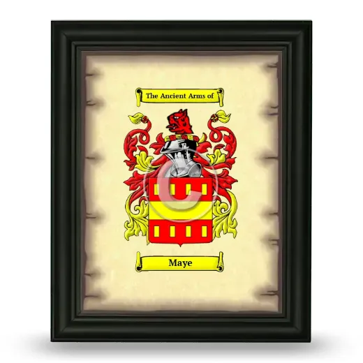 Maye Coat of Arms Framed - Black