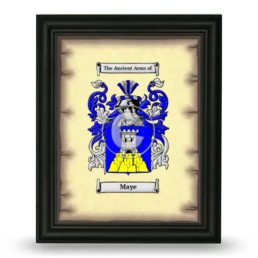 Maye Coat of Arms Framed - Black