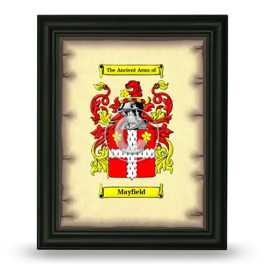 Mayfield Coat of Arms Framed - Black