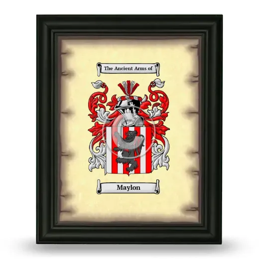 Maylon Coat of Arms Framed - Black