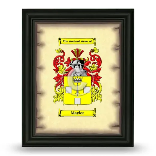 Maylor Coat of Arms Framed - Black