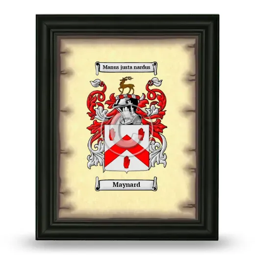 Maynard Coat of Arms Framed - Black