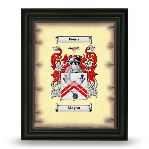 Mayon Coat of Arms Framed - Black
