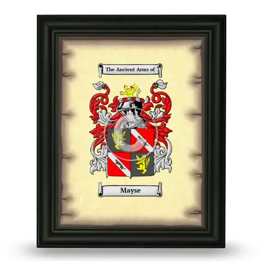 Mayse Coat of Arms Framed - Black