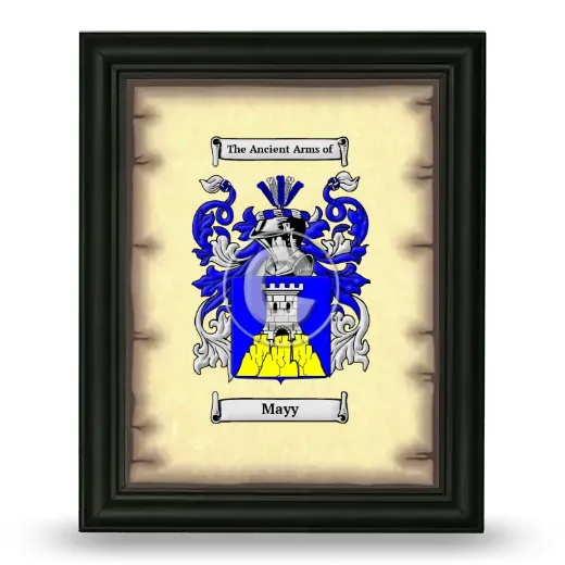 Mayy Coat of Arms Framed - Black