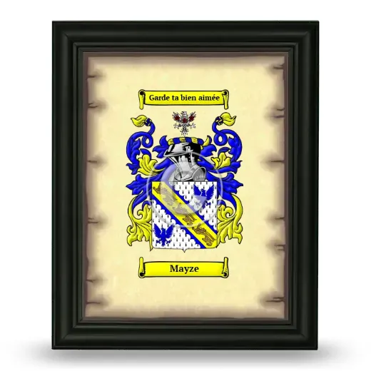 Mayze Coat of Arms Framed - Black