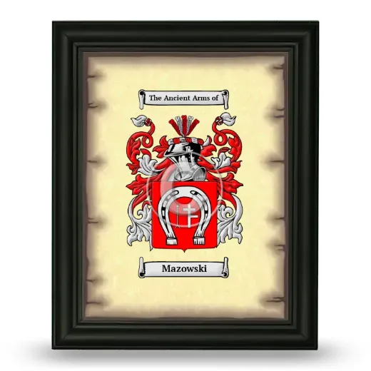 Mazowski Coat of Arms Framed - Black