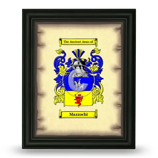 Mazzochi Coat of Arms Framed - Black