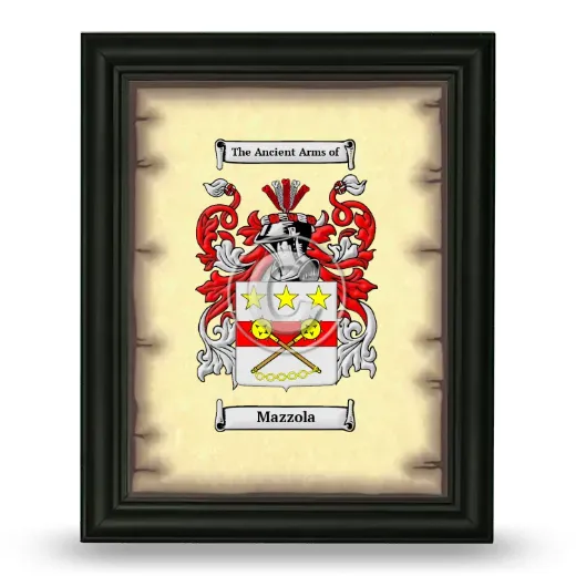 Mazzola Coat of Arms Framed - Black
