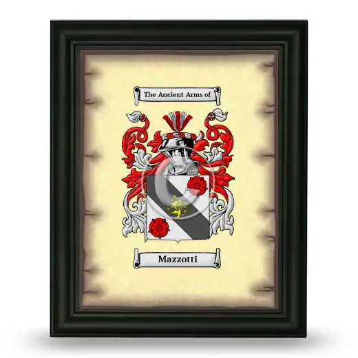 Mazzotti Coat of Arms Framed - Black