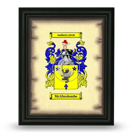 McAbsolombe Coat of Arms Framed - Black